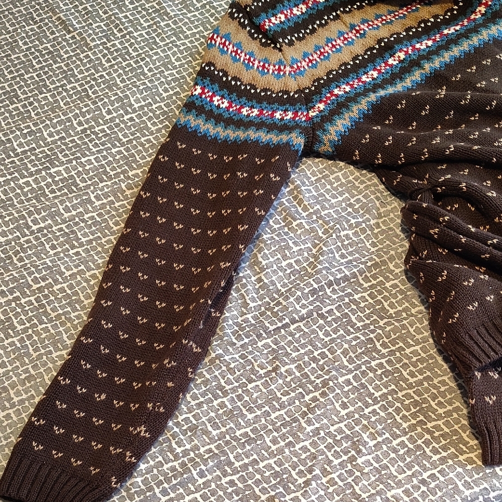 Chaps Multicolor Patterned Cardigan - Picture 6 of 8